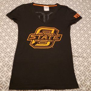 Victoria's Secret PINK OSU V-Neck Tee Size Medium
